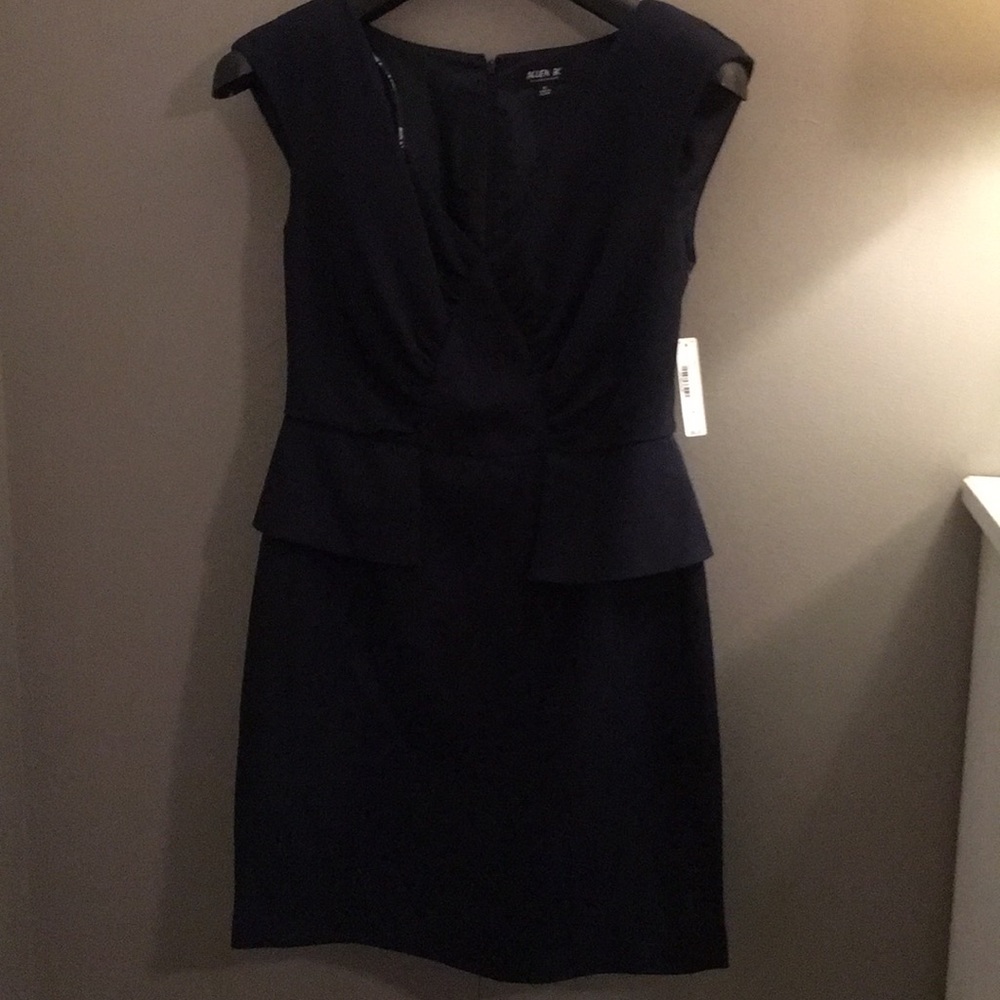 Allen b Swartz navy dress 12